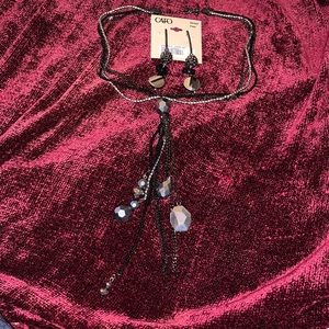 Cato necklace and earrings